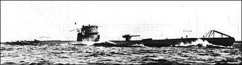 Submarino Tipo IXA, el principal tipo de submarino de gran autonom�a de la KM al inicio de la guerra.