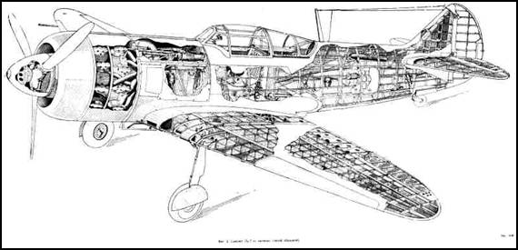 Esquema del avion Lavochkin La-7