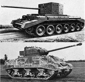 Tanque Sherman y Challenger